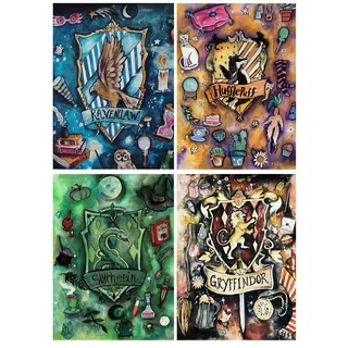 KEYRANKE 4 Stück Diamond Painting Harry Potter Set, Diamond Painting Bilder Kinder Mädchen Erwachsene Tiere diy 5d Diamant Malerei Painting Bilder für Weihnachts-geschenk