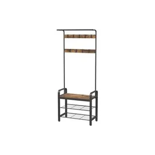 Garderobenständer, Garderobe, mit Schuhbank