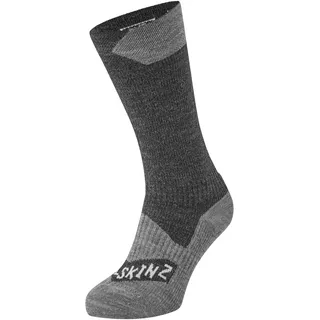 Sealskinz Unisex Allwetter Wasserdichte Socken – Mittellang, Schwarz, S
