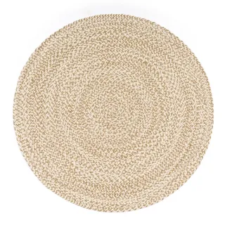 KADIMA DESIGN Juteteppich 120 x 120 cm Beige