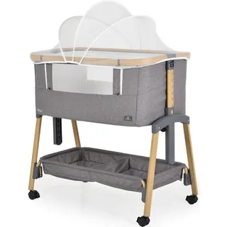 Cangaroo Beistellbett Amo höhenverstellbar, Moskitonetz, Rollen, Bremse Matratze