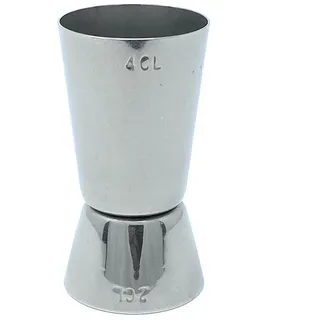 DanDiBo Ambiente Jigger 2cl 4cl Doppelmessbecher 971 Messbecher Cocktail 20 ml 40 ml Edelstahl Barmaß Dosierer Alkohol Zertifikat Bar