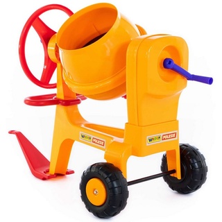 WADER QUALITY TOYS Sandeimer Mischmaschine Betonmischer mit Anhängerkupplung gelb