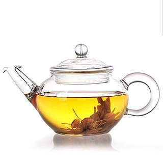 Lifeyz klare transparente glas teekanne hochwarmfester teekanne blume tea coffee pot mit rostfreier Stahl infuser 600ml (250ml)