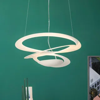 Artemide Design Hängelampe Pirce, dimmbar, weiß / opal, für Wohn- / Esszimmer, Aluminium, Design, Pendelleuchte - 97 cm - 94 cm - 28 cm