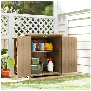 Outsunny Geräteschrank 0,88 x 0,77 m Beige
