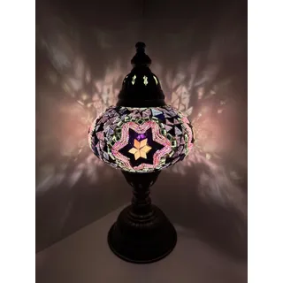 Mosaik Tischlampe Tischleuchte orientalische marokkanische Mosaiklampe Lila