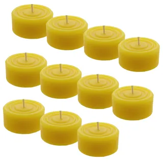 11 Maxi-Teelichter aus 100% reinem Bienenwachs