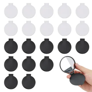Nexaflow Set mit 20 Mini-Taschenspiegel, kompakt, faltbar, rund, für Handtasche, Make-up, Reisen, Spiegel mit transparenter Abdeckung, für Reisen und den täglichen Gebrauch