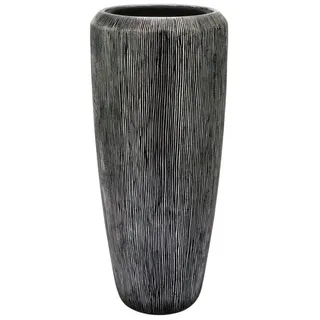 Flingora Bodenvase Esmee, mit Einsatz - Fiberglas - Indoor - Silber - Höhe 75 cm silberfarben Ø 34 cm x 75 cm
