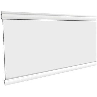 T & J Zaunelement Ecosteck  (1.800 x 20 x 280 mm, Aluminium, Silber, Glas)