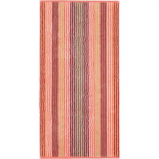 CAWÖ Unique Streifen 944 Handtuch 50 x 100 cm koralle