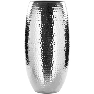 Fink Vase, Silberfarben/Vernickelt, H 40 cm, Ø 21 cm