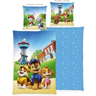 PAW PATROL Kinderbettwäsche Paw Patrol, Renforcé, 2 teilig, Wendebettwäsche bunt