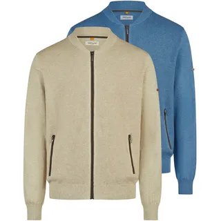 Redmond Strickjacke Beige / Blau 4XL