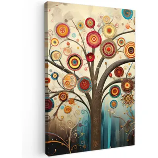 onlywow Baum Leinwand 80x120 cm
