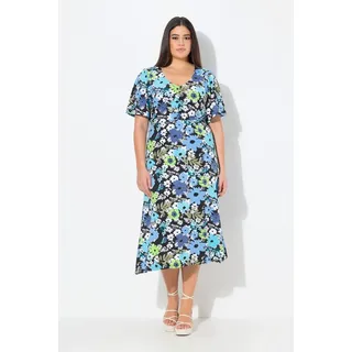Ulla Popken Jerseykleid A-Linie Schwarz 50/52