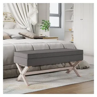 vidaXL Hocker mit Stauraum 110 x 45 x 49 cm Dunkelgrau