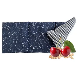 Dr. Berger – 3-Kammer Kirschkernkissen gegen Verspannungen und Schmerzen in Schultern, Rücken und Nacken – 50x20cm Wärmekissen zur Entspannung – geeignet für Mikrowelle und Backofen (Blau)