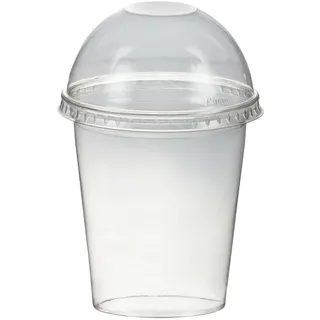 Smoothiebecher Dessertbecher + Domdeckel 300 ml O95mm, PET, glasklar, 50 Stk.