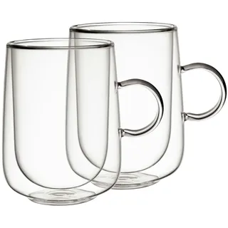 Villeroy & Boch Latte-Macchiato-Glas Set 2tlg. Artesano Hot&Cold Beverages Länge 12,8 x Breite 9,6 Höhe 12,5 cm