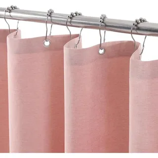 luxuskollektion Duschvorhang 92 x 182 cm Leinen Rosa