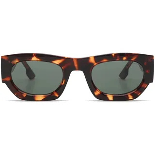 KOMONO Alpha Havana Unisex Oval Bio-Nylon-Sonnenbrille für Damen und Herren mit UV-Schutz und kratzfesten Gläsern - Einheitsgröße