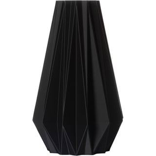 3D Vase Dekovase Agneta L 30cm Nachhaltige Deko Vase Pampasgras Trockenblumen, Bodenvase schwarz
