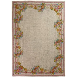 Flair Rugs Wollteppich, Mehrfarbig, Textil, Blume, rechteckig, 140x200 cm, für Fußbodenheizung geeignet, in verschiedenen Größen erhältlich, Teppiche & Böden, Teppiche, Naturteppiche