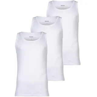 Boss Tank Top Weiß Baumwolle Large Herren, 100% WHITE, L
