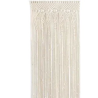 Nrkin Makramee Vorhang Wandbehang Macrame handgewebte Boho Hochzeit Hintergrund Küche Vorhänge Türvorhang, 90x180cm