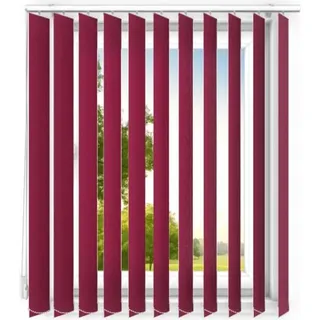 time4blinds, Lamellenvorhang, Vertikaljalousie, Vorhang, Burgunderrot, 140x270cm - Rot