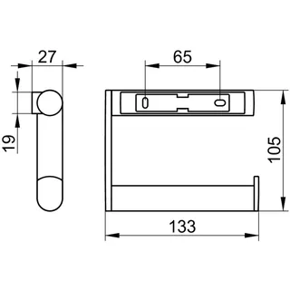 Keuco Toilettenpapierhalter Plan 14962, offene Form, links, schwarz-matt, 14962370001 14962370001