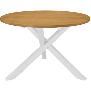 vidaXL Esstisch Ø 120 cm weiß