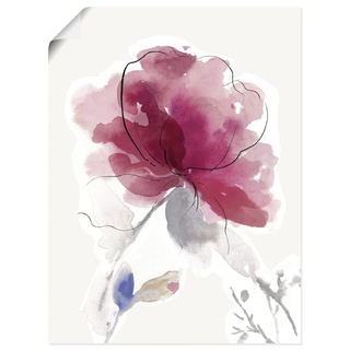 ARTland Poster Kunstdruck Wandposter Bild ohne Rahmen 30x40 cm DIN A3 Gemälde Blumenbilder Blüten Modern Abstrakt Pink Rosa U2RL