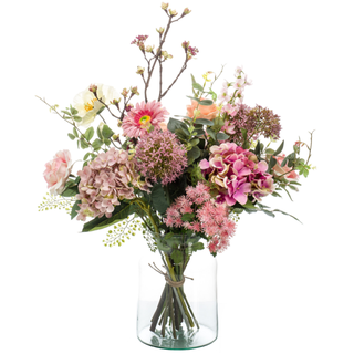 Seidenblumenstrauß rosa Blumen Kunstpflanze exkl. Vase Kollektion - Driesprong Collection