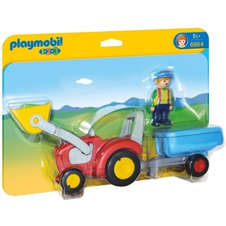 PLAYMOBIL 1.2.3: Traktor mit Anhänger