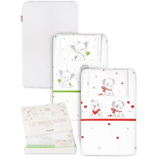 GOYSILA 2er Set Spannbettlaken kompatibel mit Chicco Next2Me Beistellbett Matratze 83x50 cm | 100% Baumwolle Oeko-TEX | Weich Atmungsaktiv Baby Bettlaken für Kinderkraft UNO Magic Dream Forever
