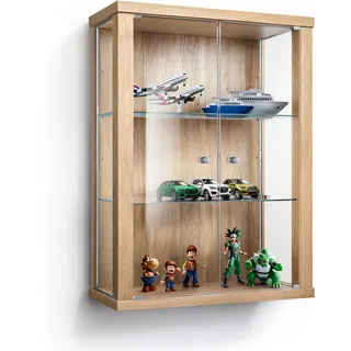 K-Möbel Hängevitrine  C1012 80 x 60 x 25 cm Braun