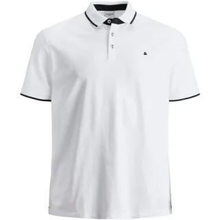 JACK & JONES Paulos Kurzarm-poloshirt White / Detail Ps 5XL