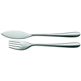 WMF Avance Fischbesteck 2 teilig, Fischset für 1 Person, Fischgabel, Fischmesser, Cromargan protect Edelstahl mattiert, kratzbeständig