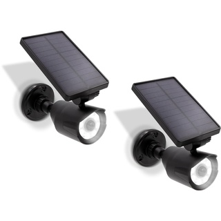 Panta Safe Light Solar PRO LED - DOPPELPACK - 8 Hochleistungs-LEDs - bis zu 7,5 Meter Reichweite - wetterfest & robust - Abschaltfunktion - Tageslicht-Sensor - 400 Lumen