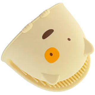 Silikon-Ofenhandschuhe, Niedliche Cartoon-Mini-Ofenhandschuhe mit Pinch-Grip, Fingerschutz, Topflappen- für Küche, Kochen, Grillen (Gelb)