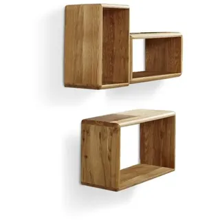 G+K Wandregal Mia Holz Braun Wildeiche