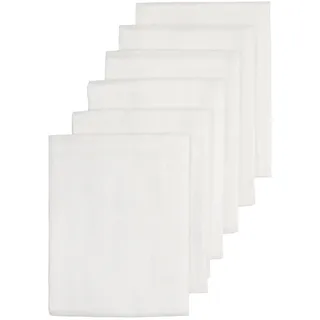 Meyco Baby Mullwindeln 6er Pack 70x70cm Spucktuch Musselin Baumwolle Weiß | 100 % Baumwolle, Oeko Tex zertifiziert, Spucktuch, weich, hautfreundlich, atmungsaktiv, feuchtigkeitsabsorbierend
