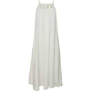 Superdry Damen Langes Vintage-Kleid mit Neckholder-Träger Ecru 40 - 40