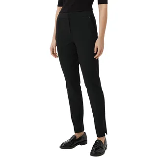 Anzughose COMMA Gr. 38, N-Gr, schwarz (black) Damen Hosen Röhrenhosen mit Viskose und Slim fit