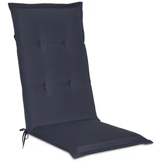 Beautissu Hochlehner Auflage 120 x 50 x 6 cm blau 1 St.