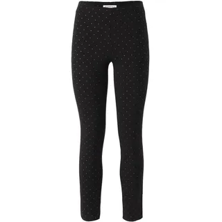 Tchibo - Gepunktete Stretchhose - Damen - Gr. 40 - schwarz/gepunktet