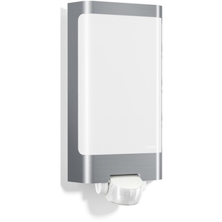 Steinel LED Außenleuchte L 240 S Edelstahl, 9.3 W LED Wandlampe, warm-weiß, 180° Bewegungsmelder, 10 m Reichweite, 8.1 x 16.5 x 30.5 cm